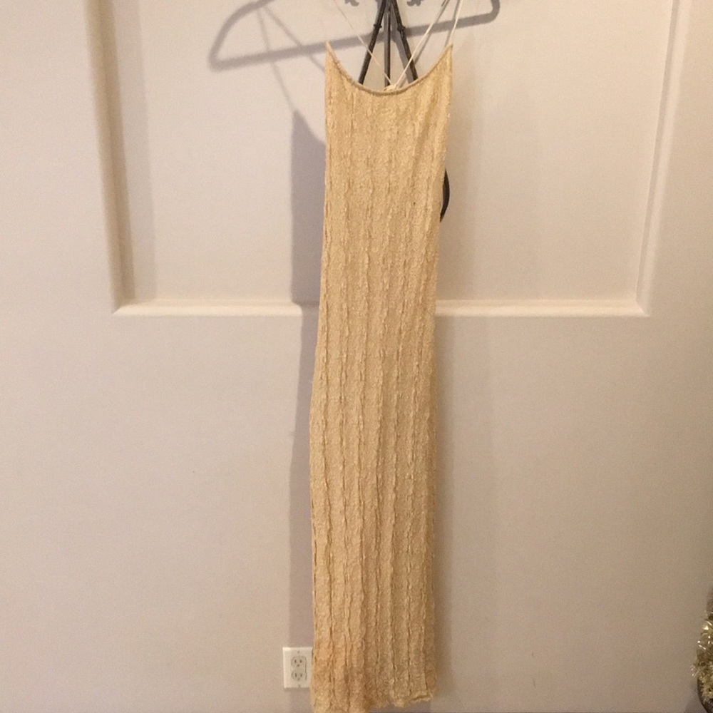 Long gold medium dress